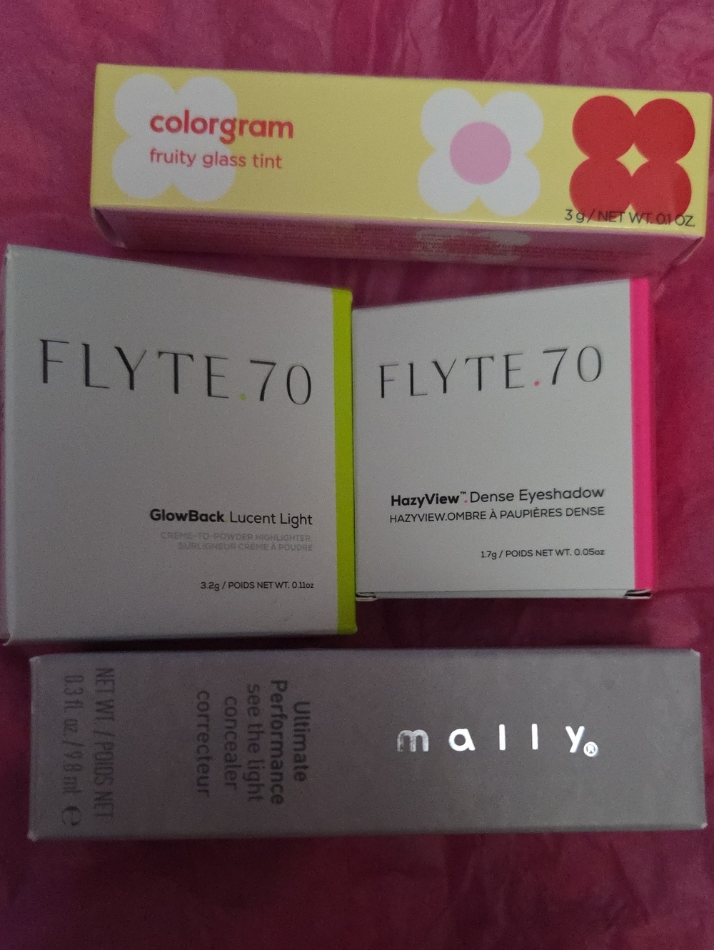 Makeup By Mally And Flyte 70 And Colorgram  -4 Pc Set NWOT